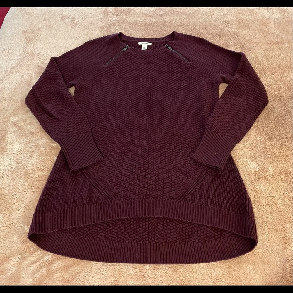 Caslon burgundy knit sweater